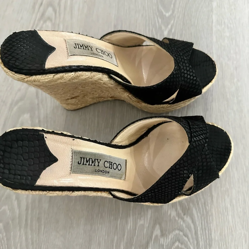 Jimmy Choo Python Platform Wedges - Picture 5 of 12